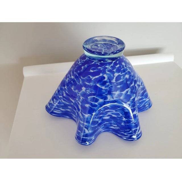 Murano Vintage Murano Style Hand Blown Handkerchief Glass Vase For Sale - Image 4 of 6