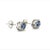 Metal Natural Sapphire Diamond Stud Earrings 14k W Gold 0.64 TCW Certified For Sale - Image 7 of 12