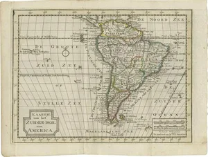 Antique Map of South America by Keizer & De Lat, 1788