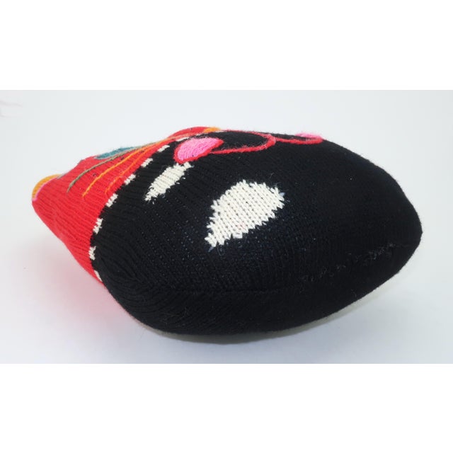 Wool Postmodern Cat Pillow, 1980's For Sale - Image 11 of 12
