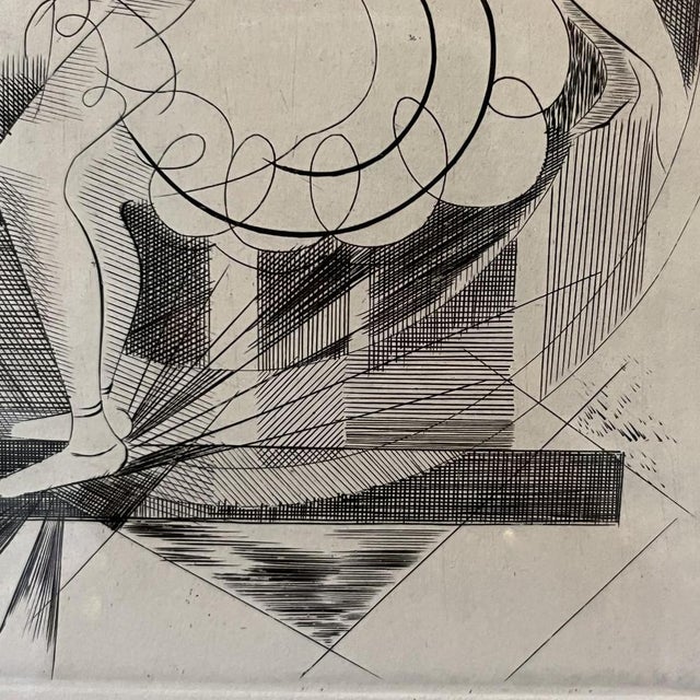 René Mels (Meulemans), Compositions, Etchings, 1945, Set of 2 For Sale - Image 6 of 15