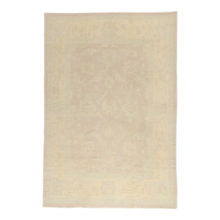 Vintage Modern Muted Turkish Oushak Rug - 09'03 X 13'07 For Sale