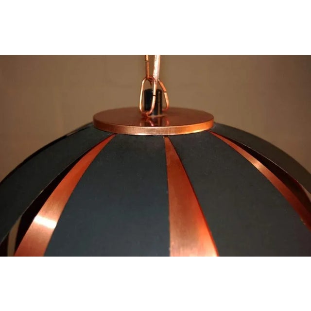 Copper Werner Schou Mid-Century Modern “Moonscape” Dome Coronell Pendant Ceiling Fixture For Sale - Image 8 of 8
