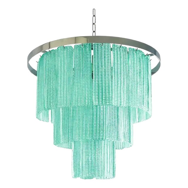Italian Sea Green Murano Glass Sputnik Chandelier by Simoeng from Simoeng For Sale
