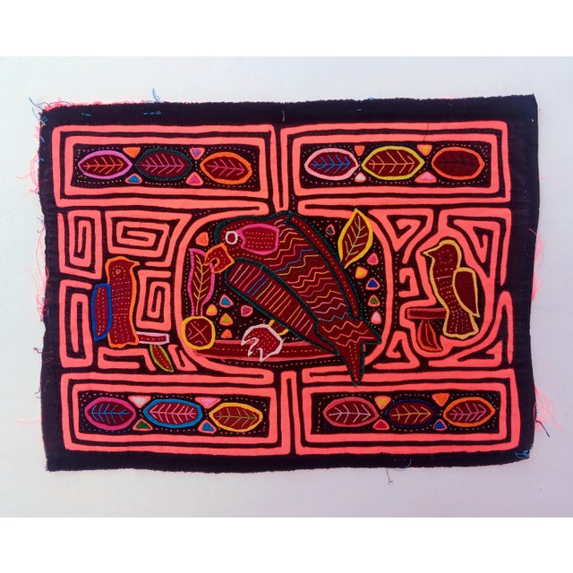 Mola Fabric by Cuna Indians from San Blas Island, Panama, 1970s For Sale - Image 3 of 3