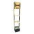 Vintage Postmodern Brass Tower Floor Clock With Shelves | 1970s Digital Grandfather Clock For Sale