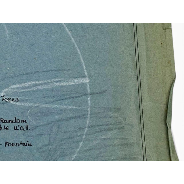 Janet Bentley, Round Pavilion / Aquarium Study Architectural Presentation Drawing, 1953, Mixed Media on Paper For Sale - Image 10 of 14