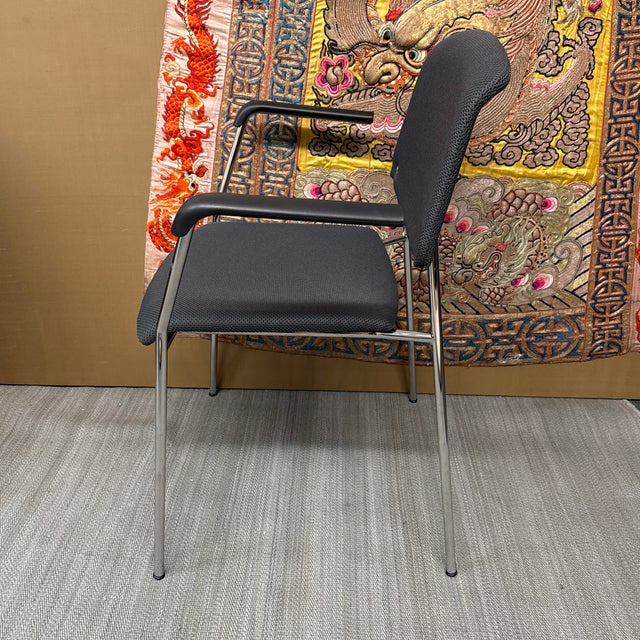 Industrial Hightower Modernist Stackable Arm Chair, Orange For Sale - Image 3 of 12