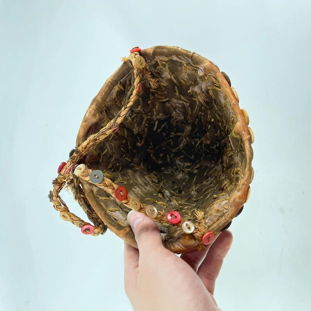 Early 20th Century Early 20th Century Lega Bwami Society Button Hat For Sale - Image 5 of 7