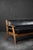 Mid-Century Modern German Oak and Black Leather Sofa, 1960s For Sale - Image 6 of 18