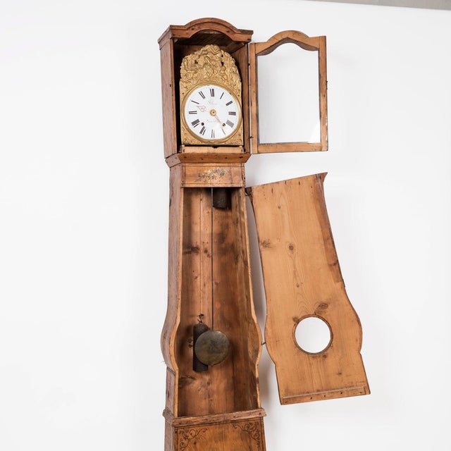 Brown 19th Century Tall Case or Comtoise Clock For Sale - Image 8 of 15