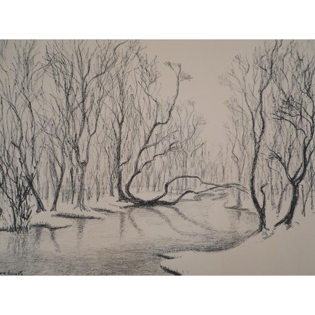 Charles LACOSTE (after) Pardies, undergrowth in winter, 1946 Original lithograph Signed in the plate Numbered out of...