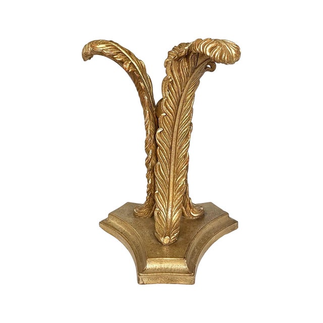 1940s Mid 20th Century Italian Giltwood Side Table With Glass Top For Sale - Image 5 of 10