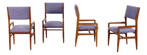 Mid-Century Mod. 111 Wooden Chairs attributed to Giò Ponti for Cassina, Italy, 1950s, Set of 4