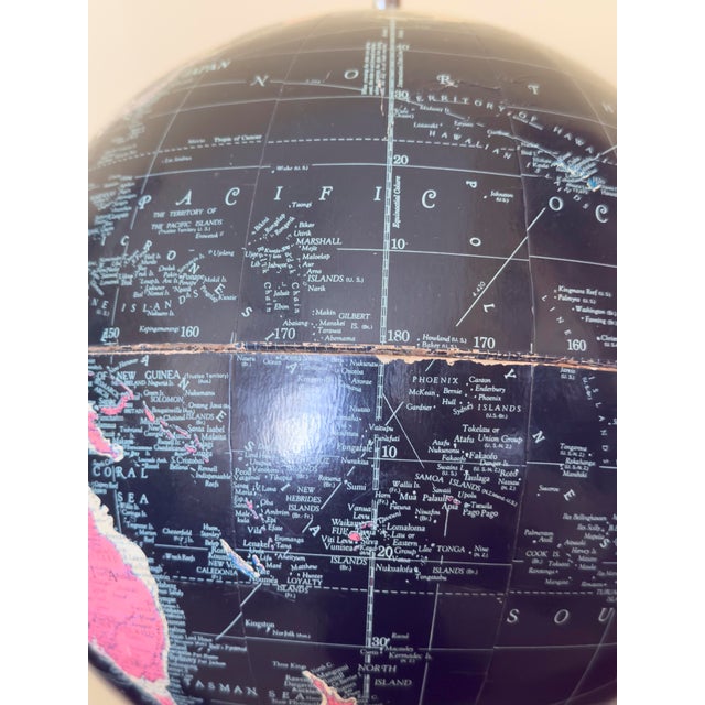 Rare Black Seas Replogle 12" Precision Globe Circa Late 1940s For Sale - Image 9 of 13