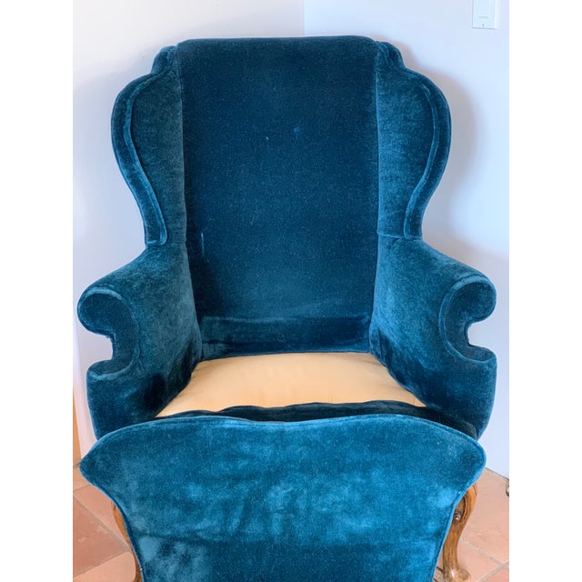 Original Queen Anne Chair in Mohair Chairish