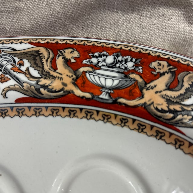 Italian Large Italian Carving Platter Minton Florentine Griffin Carving Platter !850"s For Sale - Image 3 of 9