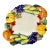 1993 Vintage Majolica Arts & Crafts Americana Boho Chic Fitz & Floyd Fall Harvest Platter For Sale
