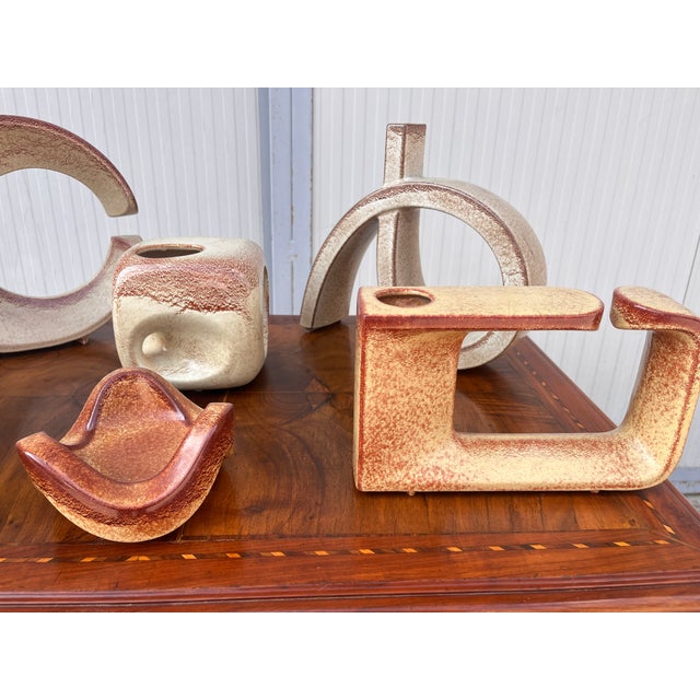 Vintage Ceramics by Roberto Rigon for Bertoncello, 1960s, Set of 6 For Sale - Image 9 of 14