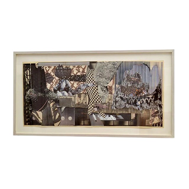 Abstract Black & White Collage by Bill Allan, 1990s For Sale