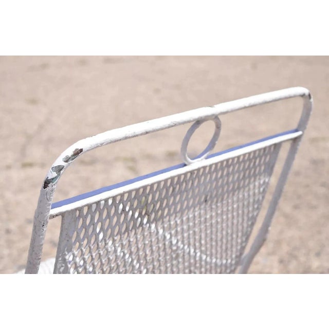 Vintage Russell Woodard Sculptura Wrought Iron Patio Arm Chair, Attributed For Sale In Philadelphia - Image 6 of 12