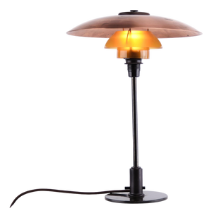 Model Ph 3.5/2 Table Lamp in Copper with Amber Shades from Poul Henningsen, 1930s