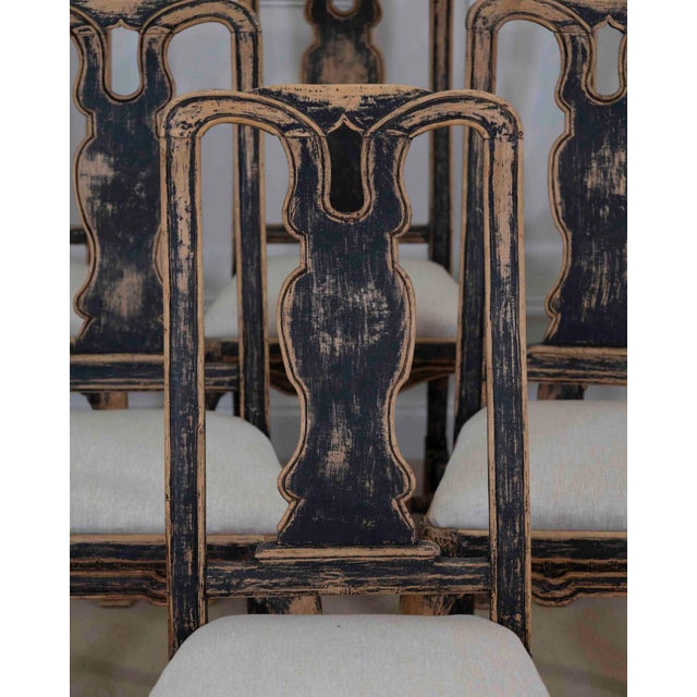 Set of Six Swedish Baroque Chairs, Circa 1750 For Sale - Image 12 of 14
