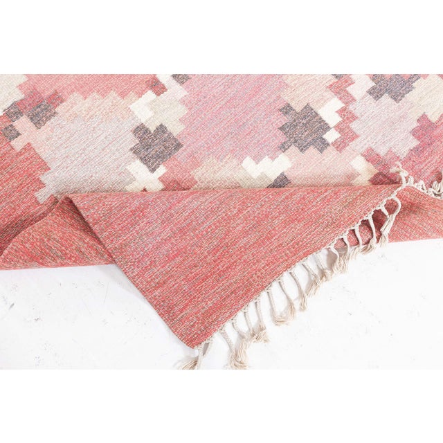 Textile Doris Leslie Blau Vintage Swedish Flat Woven by Ingegerd Silow For Sale - Image 7 of 9