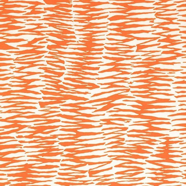 Sample- Schumacher X Trina Turk Zebra Print Fabric in Orange For Sale