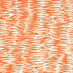 Sample- Schumacher X Trina Turk Zebra Print Fabric in Orange