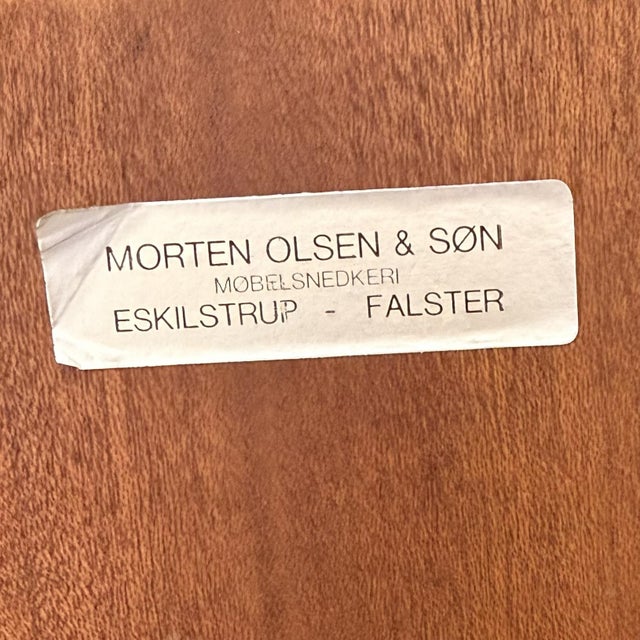 Brown Rare Danish Modern Teak Tambour Door Bookcase by Willy Beck for Morten Olsen, Circa 1960's For Sale - Image 8 of 8