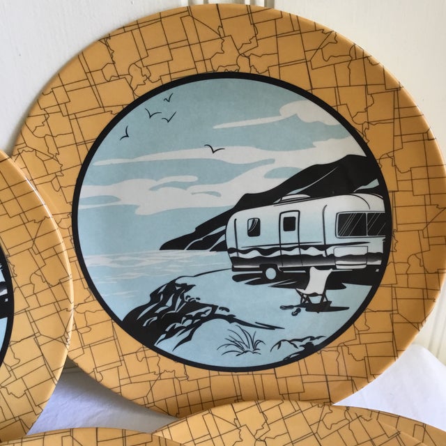 Retro Melamine Camping Plates Set of 8 Chairish