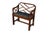 Chinoiserie Vintage Chinese Chippendale Faux Tortoise Shell Pierced Trellis Bench Arm Chair For Sale - Image 3 of 18
