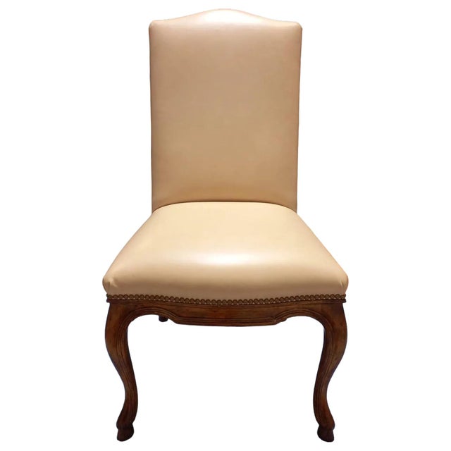 French Country Panache Designs (Michael Taylor) Dining Chairs in Leather - Set of 10 For Sale - Image 3 of 7