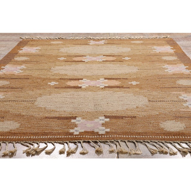 Vintage Swedish Rollakan Rug, 05'07 X 07'07 For Sale - Image 10 of 11