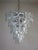 Mid-Century Modern Italian Murano Chandelier Lamp Vistosi – 50 Clean and White Lattimio Glasses For Sale - Image 3 of 10