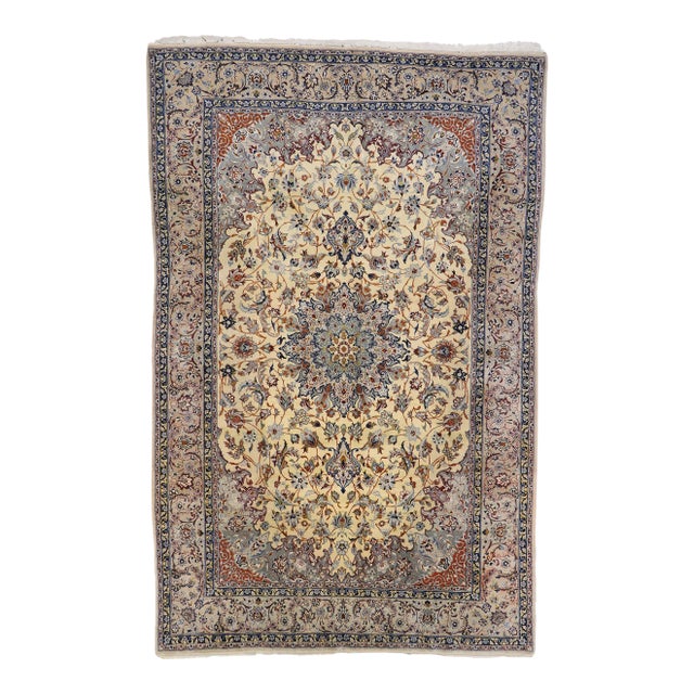 Vintage Persian Nain Rug, 08'01 X 12'09 For Sale