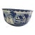 Shard of Maine “Coastal Village” Blue and White Spongeware and Nautical Serving Bowl For Sale