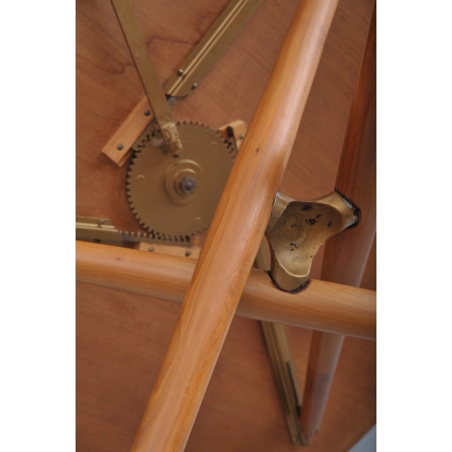 1950s Adjustable Table in Cherrywood by Jürg Bally for Wohnhilfe, 1950s For Sale - Image 5 of 12