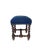 French Antique Louis XIII French Baroque Stool W/Indigo Upholstery For Sale - Image 3 of 9