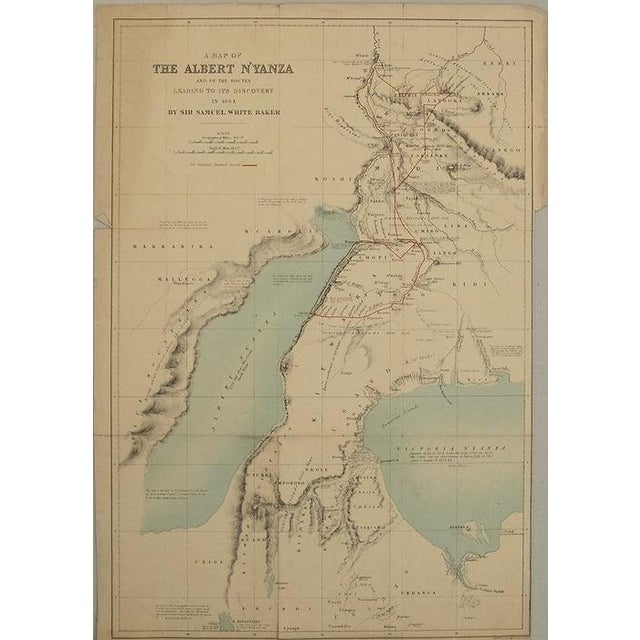 This is a fantastic map of Western Lake Victoria and most of Lake Albert (today's names) with fair amount of topographical...