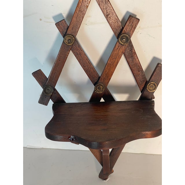 Traditional Antique Wood Wall Shelf Small For Sale - Image 3 of 4