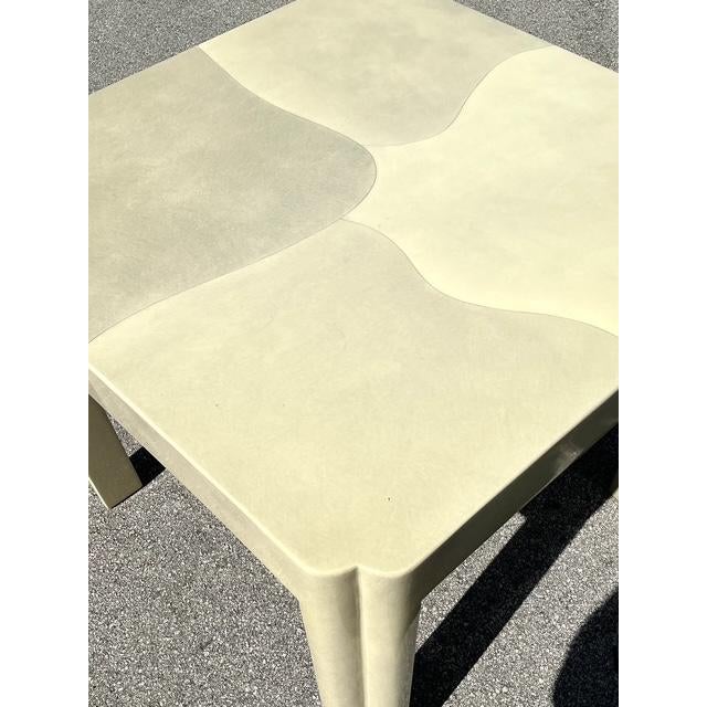 This exceptional game table is a quintessential example of Postmodern luxury and material experimentation. Drawing...