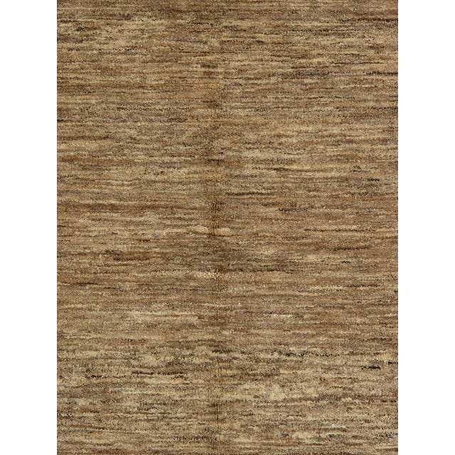Contemporary Vintage Hand-Knotted Persian Gabbeh Rug 5'5" X 8' For Sale - Image 3 of 4