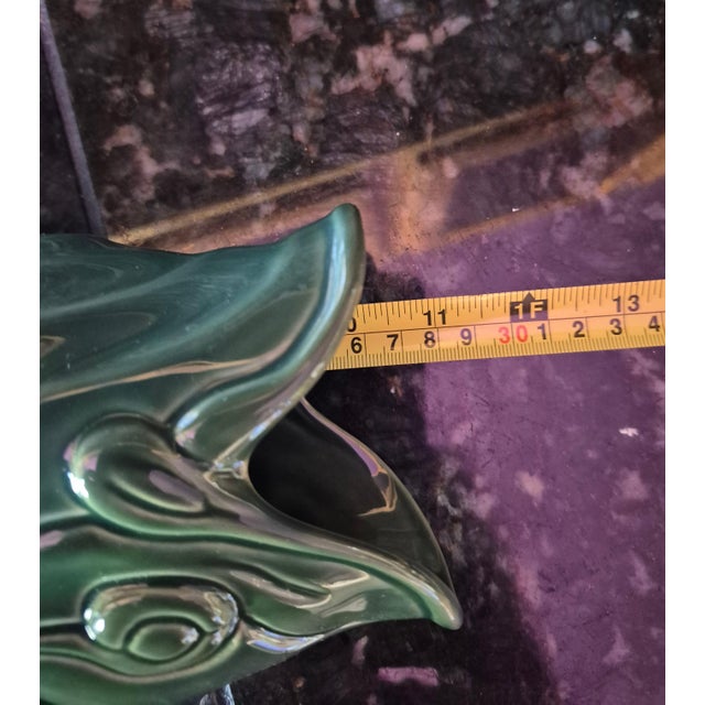 Vintage Mid-Century Dartmouth Pottery Devon Green Fish "Gurgling" Gluggle Jug (j.g.) For Sale - Image 9 of 9
