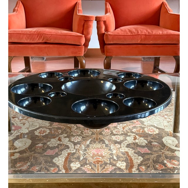 Space Age Mod. "Something Else" Black Centerpiece, Mario and Marcello Mariotti for Asea, Italy 1970s For Sale - Image 11 of 12