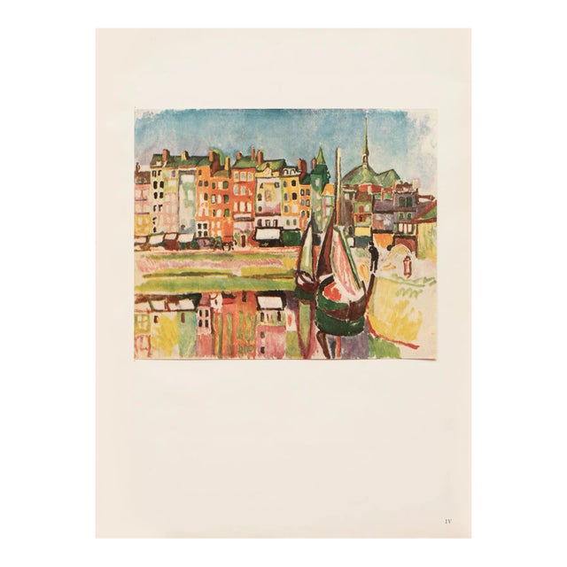 1943 After Raoul Dufy "Le Port D'Honfleur", First Edition Period Offset Lithograph For Sale