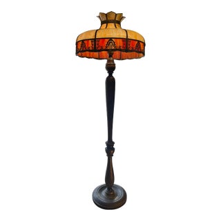 Slag Glass Floor Lamp Circa 1920 For Sale