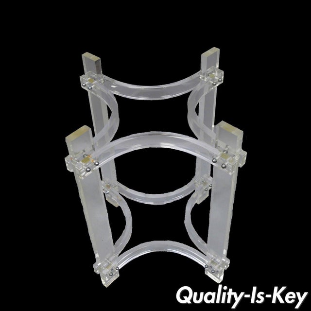 Vintage Mid Century Modern Sculptural Clear Lucite Dining ...