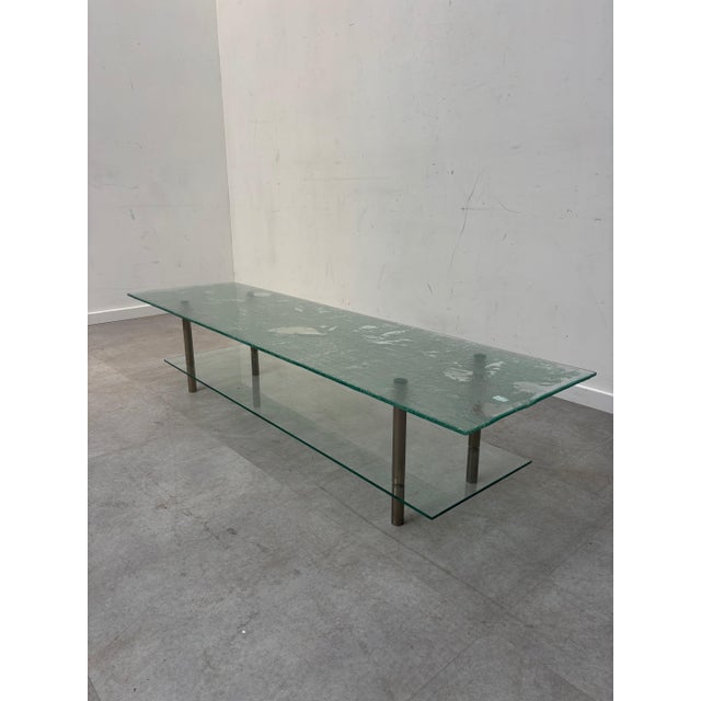 Vintage Glass TV Console For Sale - Image 6 of 6